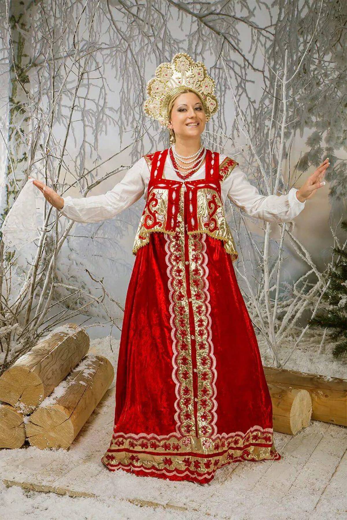 Girls in Slavic costumes in Baoding